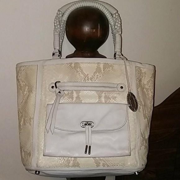 *FINAL PRICE* Elie Tahari Regina Python Print Leather Tote - Picture 4 of 7